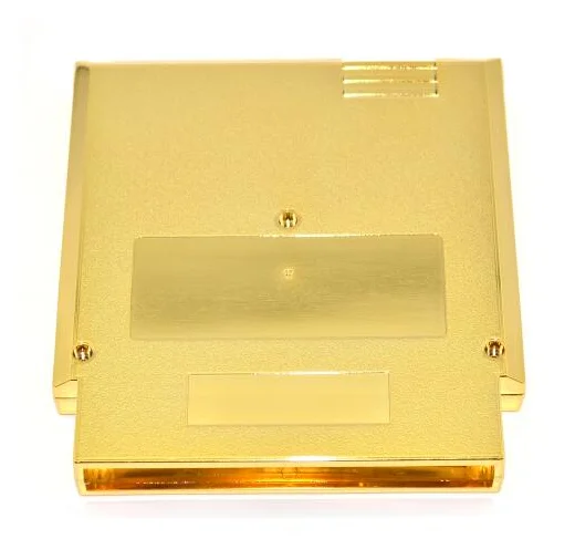 طلاء ذهبي - غلاف بلاستيكي بديل لخرطوشة الألعاب 72 دبابيس لوحدة التحكم NES