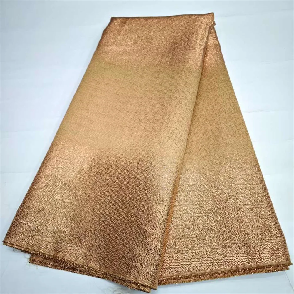 

Jacquard African Gilding Lace Fabric Tissue 5 Yards 2024 Nigerian Brocade Lace Fabric High Quality For Diy Dress