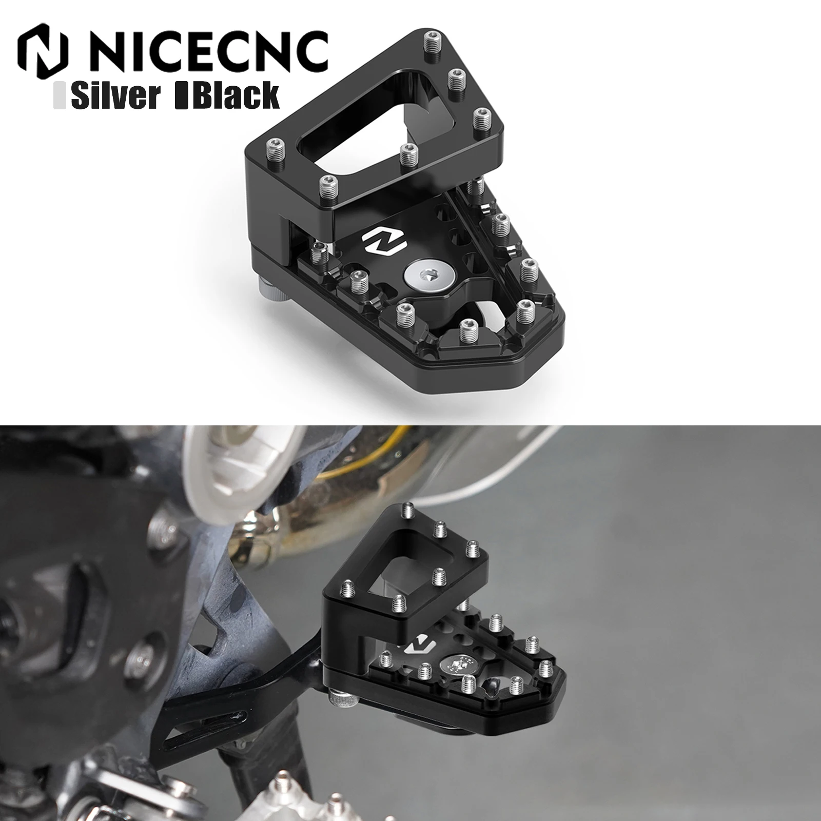 

For BMW R1250GS 2018 2019 2020 2021 2022 2023 DualControl Rear Brake Lever Pedal Step Tip Plate Extender R 1250 GS R 1250GS