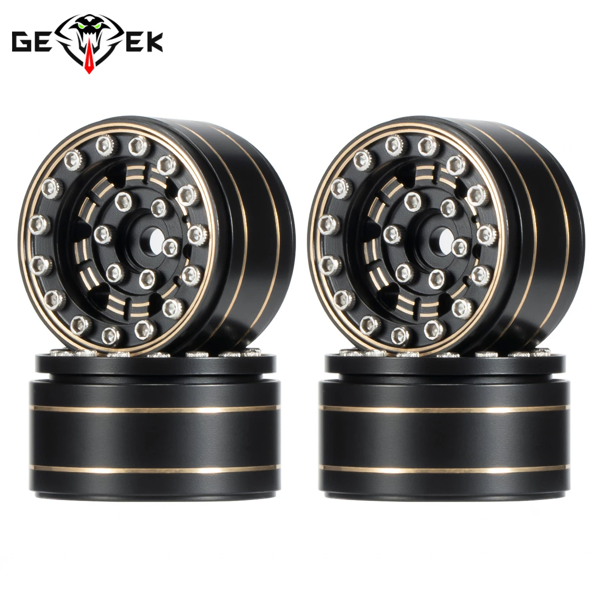 Brass 1.0 Inch Beadlock Wheel Rims Negative Offset SCX24 Weights for 1/24 1/18 RC Crawler AX24 FCX24 K5 Blazer Enduro24 TRX4M