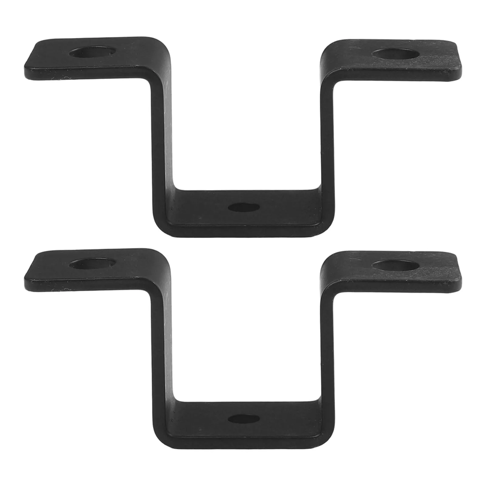 

2in U Shaped Connector Versatile Use Bracket Connector Balcony Railing Clamp Black Finish Carbon Steel Construction