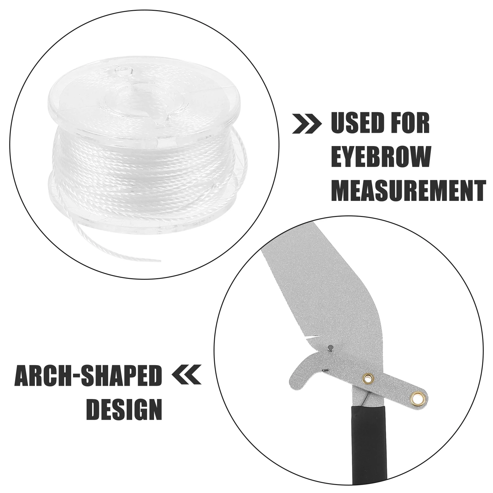 1Set Righello per il posizionamento delle sopracciglia Strumento per modellare il disegno accurato Risparmio di tempo Trucco professionale Righello per sopracciglia Strumento di misurazione del trucco