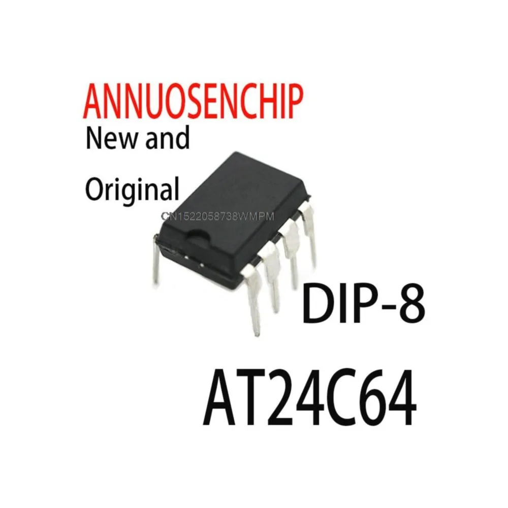 100PCS 24C64 DIP8  EEPROM 64KBIT 400KHZ NEW AT24C64