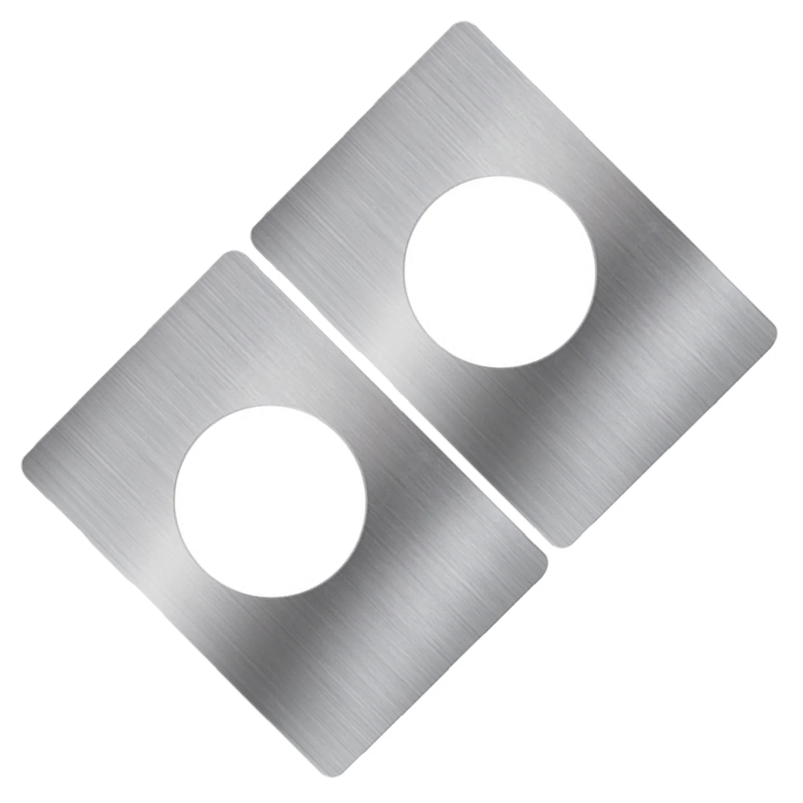 

2Pcs Door Reinforcement Plate Rustproof Stainless Steel Door Hole Cover for Lock Repair Plate Deadbolt Installation Kit