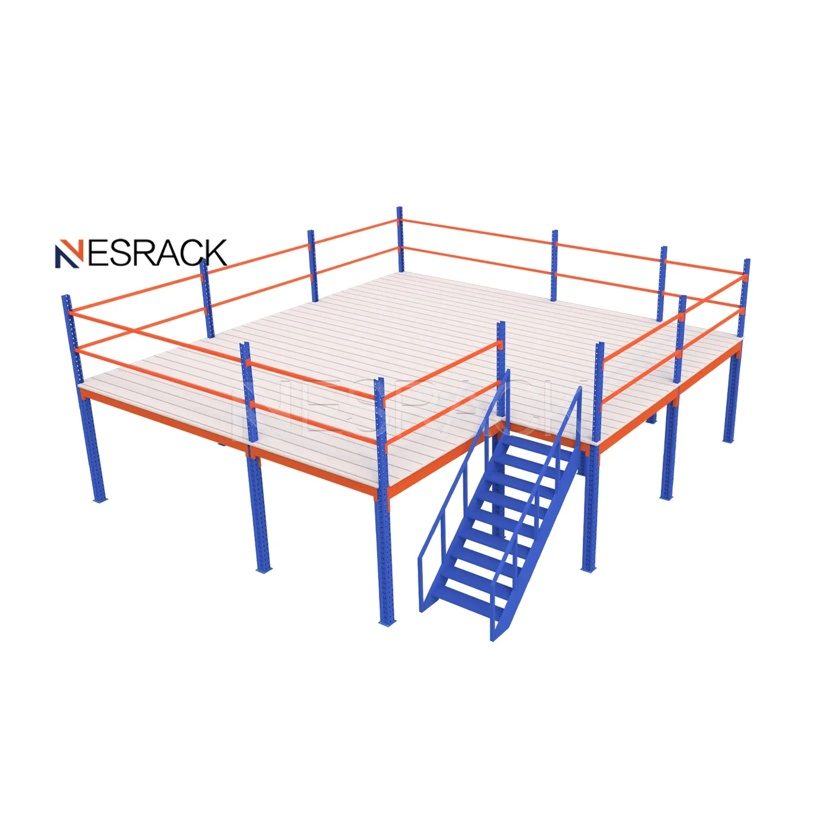 

Heavy-Steel Grating Floor Mezzanine Platform with Multi-Tier Racking System Pallet Rack Supported Cargo & Storage Equipment
