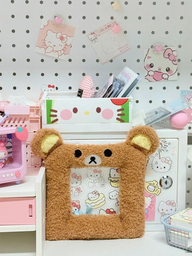 

Kawaii Rilakkuma Creative Cute Bear Switch Cover Decoration for Room Wall Covering Dustproof Decorative Stickers Girls Gift Toys