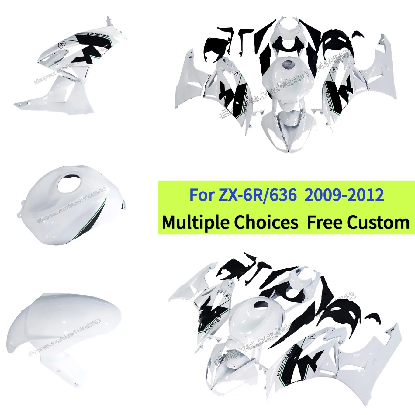

ZX 636 2009 Fairing set for Kawasaki Ninja ZX6R 2010 2011 2012 ZX-6R ABS Injection Molded Bodywork