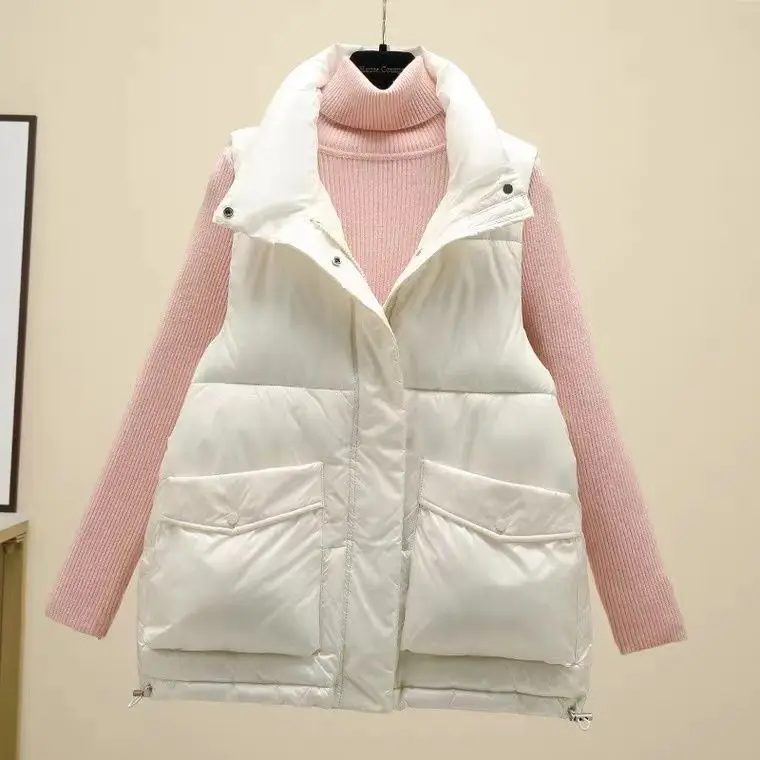 Hot!  women's warm winter down cotton vest female autumn spring  fashion vest  female leisure vest  Big pocket loose coat Jacket