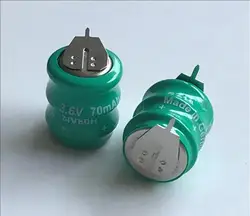 2pcs/Lot 3/V80H 3.6V 70mah Ni-Mh rechargeable battery