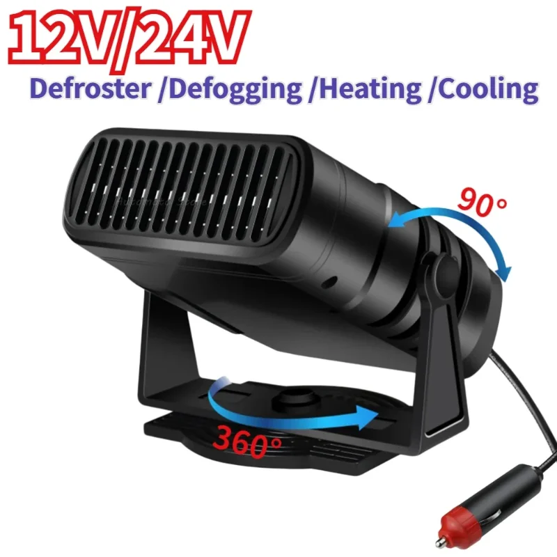 Lenovo 12V/24V Tragbarer Fahrzeug-Autoheizer Winter Windschutzscheiben-Entfogger Entfroster Auto-Innenraum-Heizlüfter Doppelfunktions-Wärmer – Detail 8