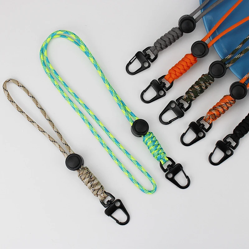 Short Lanyard Metal Keyring Rope Keychain Adjustable Wrist Strap Handmade Accessories Universal Keys Holder Custom Lanyard