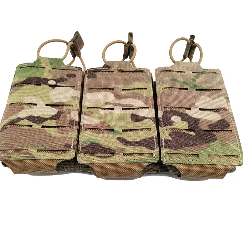 

Tactical 5.56/7.62 Magazine Pouch Airsoft Modular Triple Open Top Mag Pouch Gear Laser Cut Carrier Molle Magazine Pouches