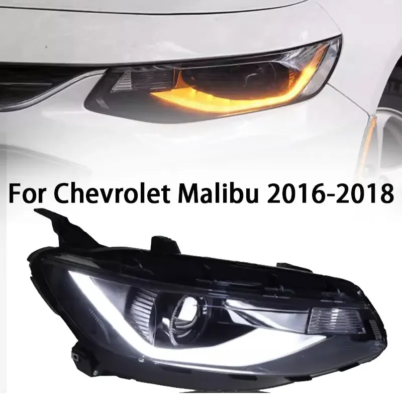 

Фара для Chevrolet Malibu XL, светодиодная фара 2016-2018, фары DRL, указатель поворота, дальний свет, линза проектора «ангельский глаз»