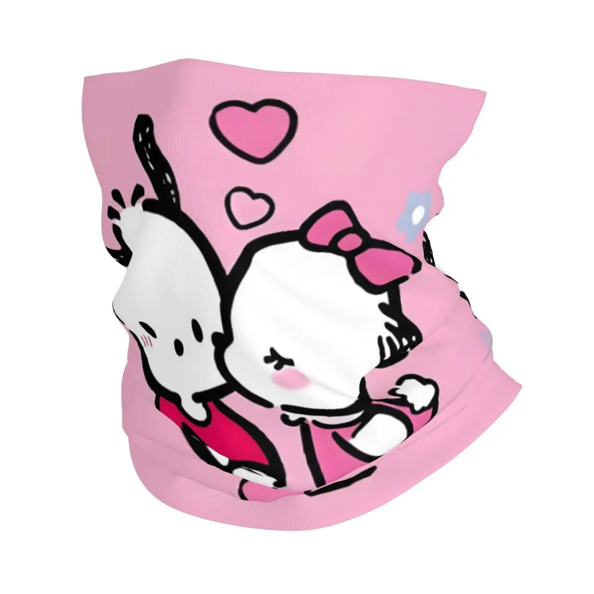 Зимняя повязка на голову с рисунком Sanrio Pochacco Kiss, теплая повязка на голову для женщин и мужчин, лыжный походный шарф-труба, аниме, милая бандана для лица, гетры Зимняя повязка на голову с рисунком Sanrio Pochacco Kiss, теплая повязка на голову для женщин и мужчин, лыжный походный шарф-труба, аниме, милая бандана для лица, гетры