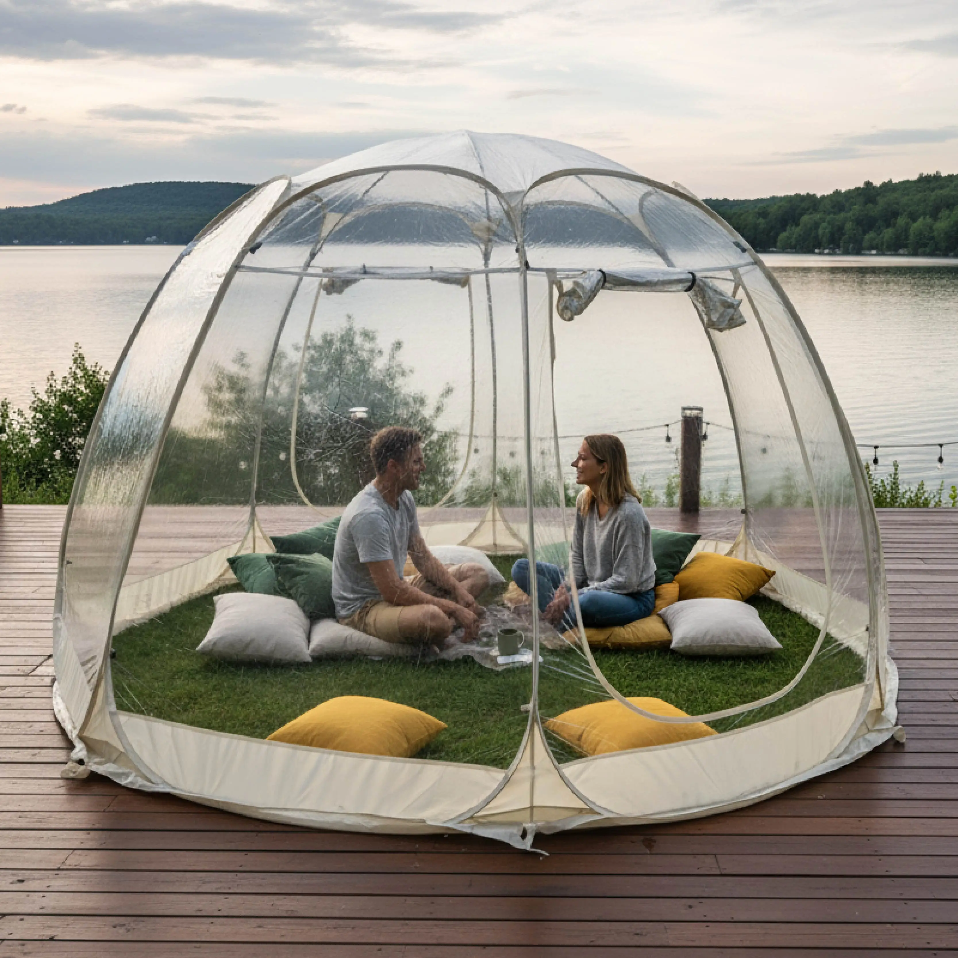 

Large Quick-Set Bubble Tent Portable Outdoor Igloo Extreme Cold Resistant Winter Shelter for Camping And Backyard Use