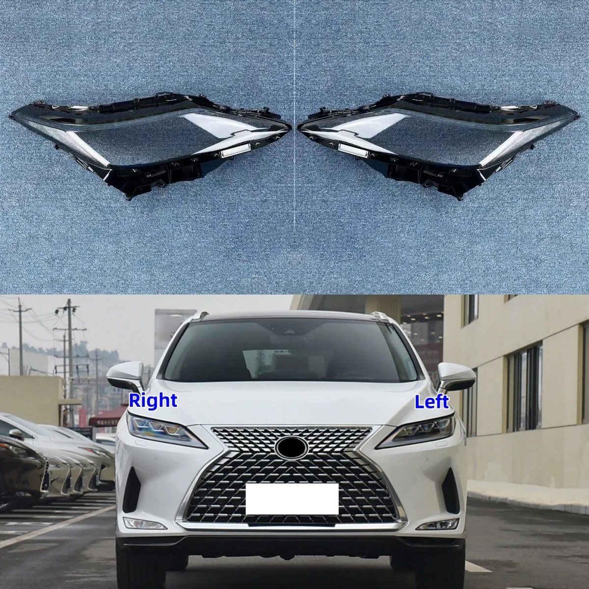 

Для Lexus RX RX300 RX350 RX450 2020 2021, автомобильные аксессуары, прозрачный материал ПК, крышка корпуса передней фары
