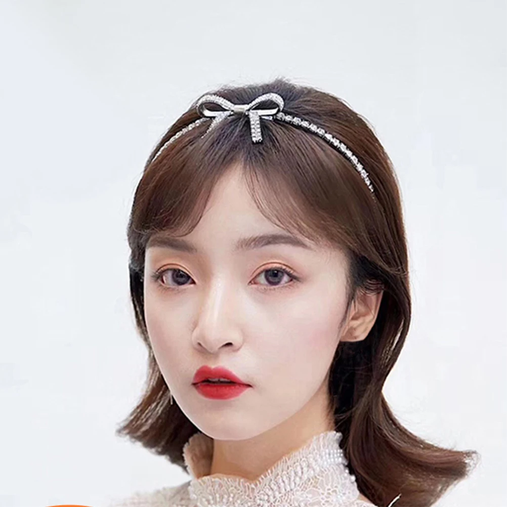 

2 шт., повязка для волос с бантом и стразами, свадебный головной убор, хрустальная корона, свадебные украшения для волос, аксессуары для вечеринок, тиара подружки невесты, выпускной