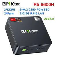 GMKtec M6 Ryzen 5 6600H MINI PC Windows 11 DDR5 32GB 500GB PCIe SSD WIFI6 BT5.2 2.5G Lan Desktop MINI PC Gamer Computer