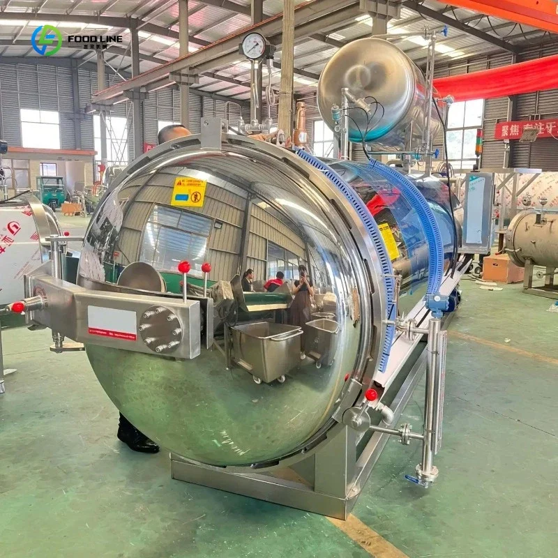 High Temperature Retort Machine for Sterilizing Horizontal Food Industrial Steam Sterilizer Autoclave for Sale FL Customized