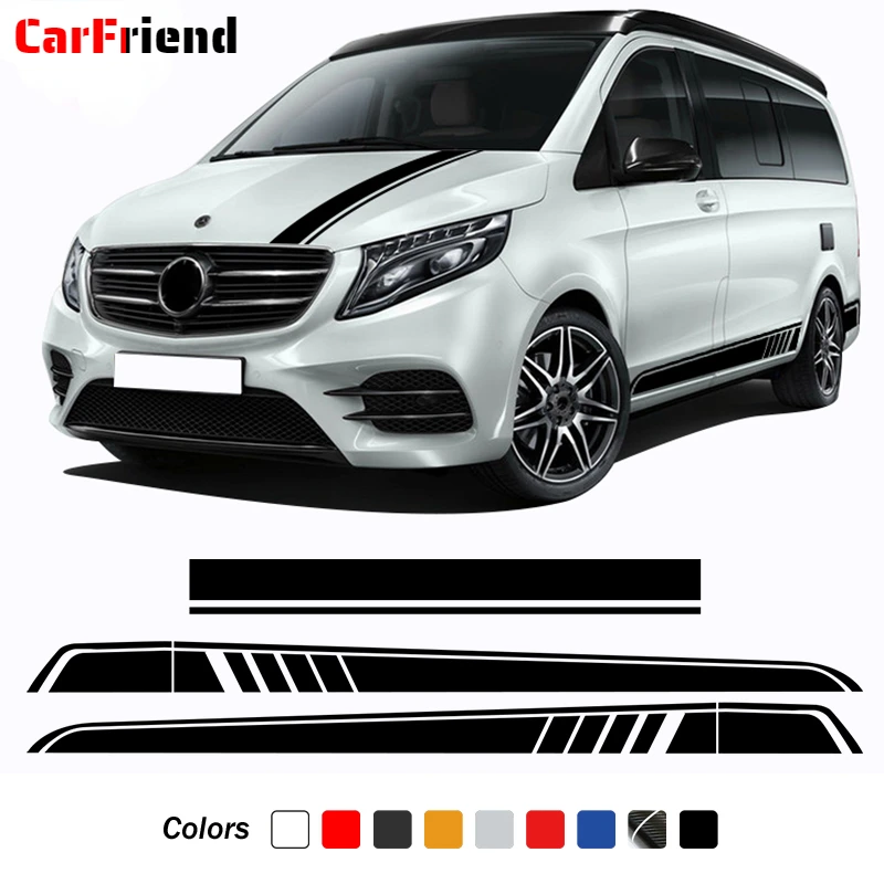 

3 шт., наклейки для юбки Mercedes Benz V Class W447 Vito Viano 2014