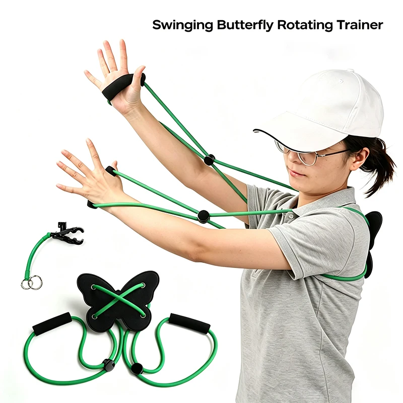 Swinging Butterfly Rotating Trainer, Golf Swing Aid Tool, Golf Swing Training Enhances Flexibility, Rhythm, Tempo, Balance