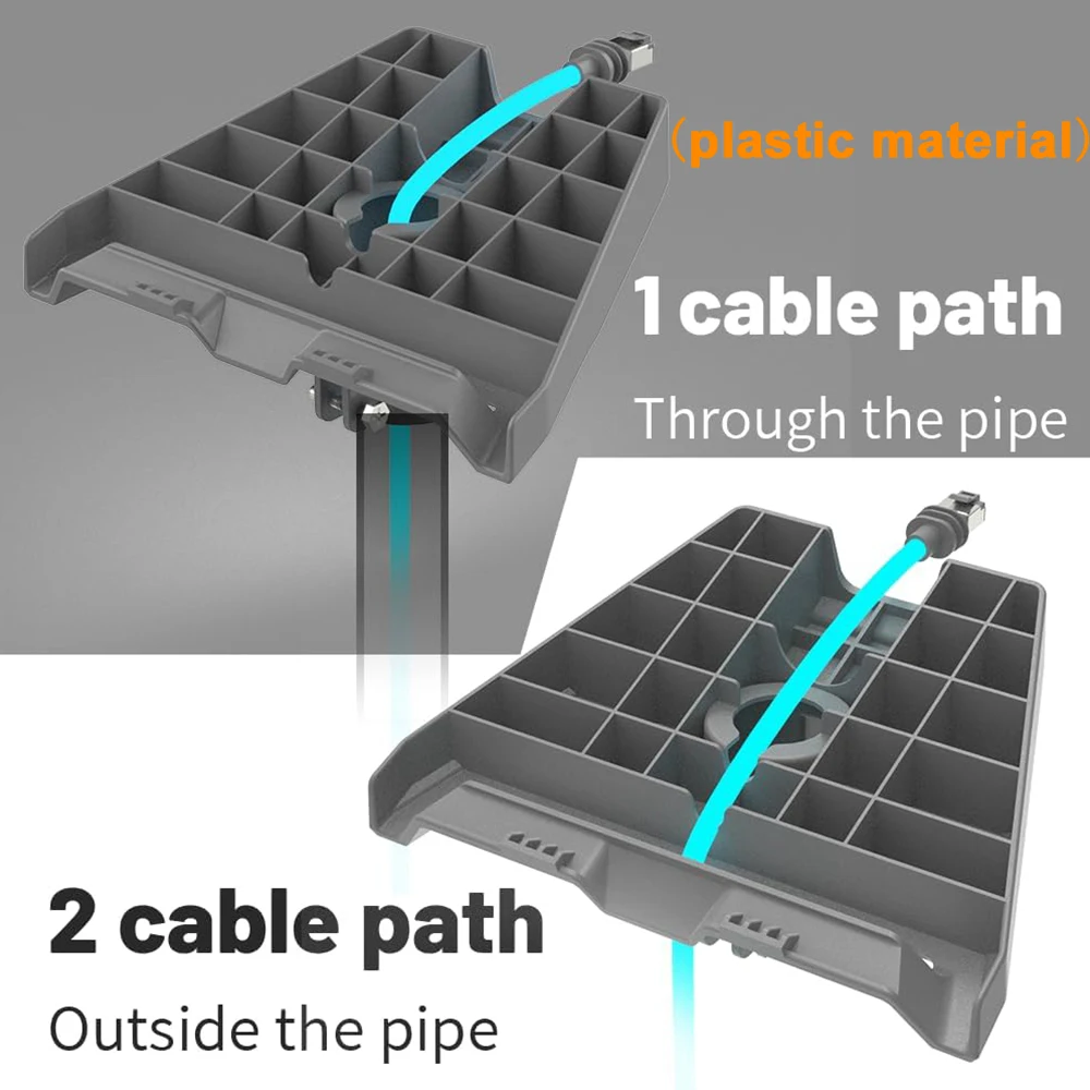 ل Starlink Gen 3 جدار جبل قوس حامل الأنابيب المعدنية مع محول سهلة التركيب حامل حائط للسقف في الهواء الطلق ل Starlink V3