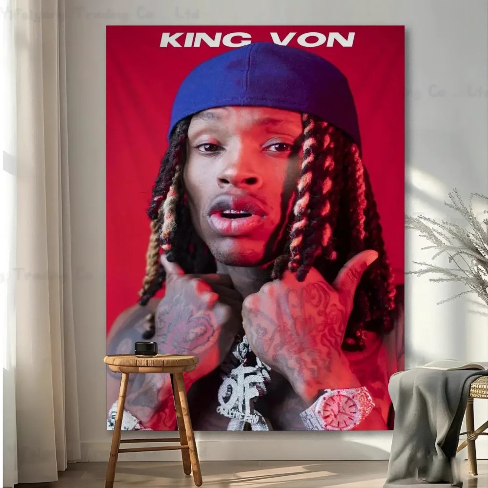 

Rapper K-King Cool V-Von DIY Wall Tapestry Hippie Flower Wall Carpets Dorm Decor Wall Art Decor