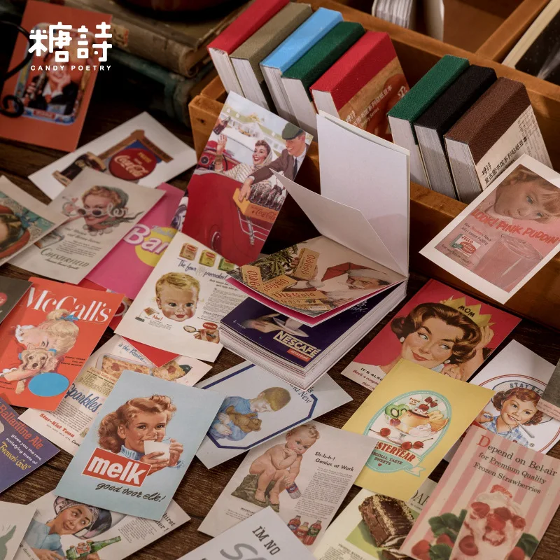 Vintage Stickers book 500 pcs Decorative Stick Labels Decorative Literature Art Planner Diary Junk Journal Supplies