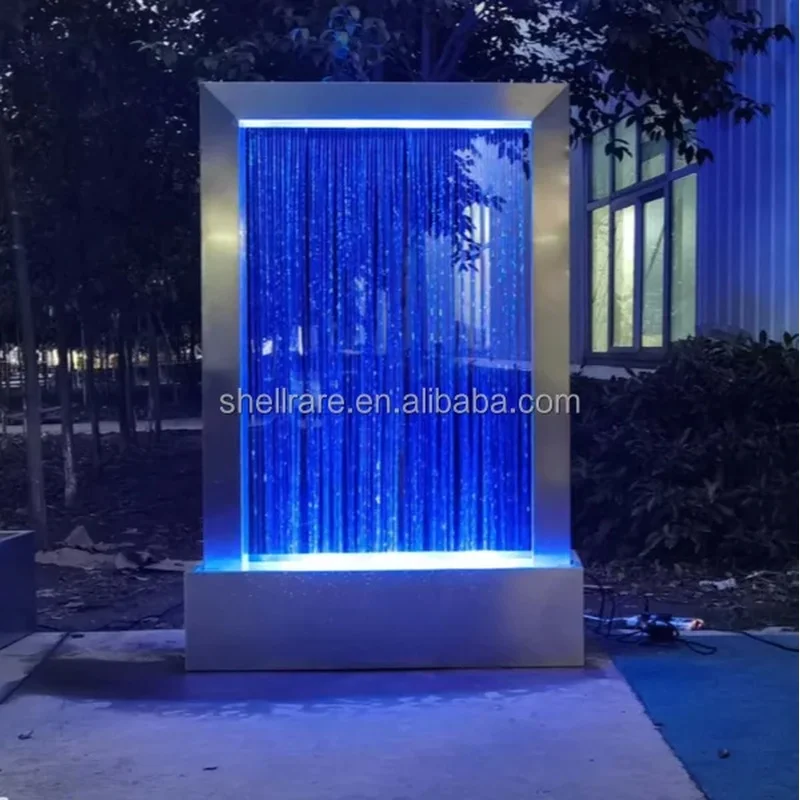 custom.Home Decorative Acrylic Fountains Bubble Wall Features Restaurants Outdoor Floor Standing Fountain