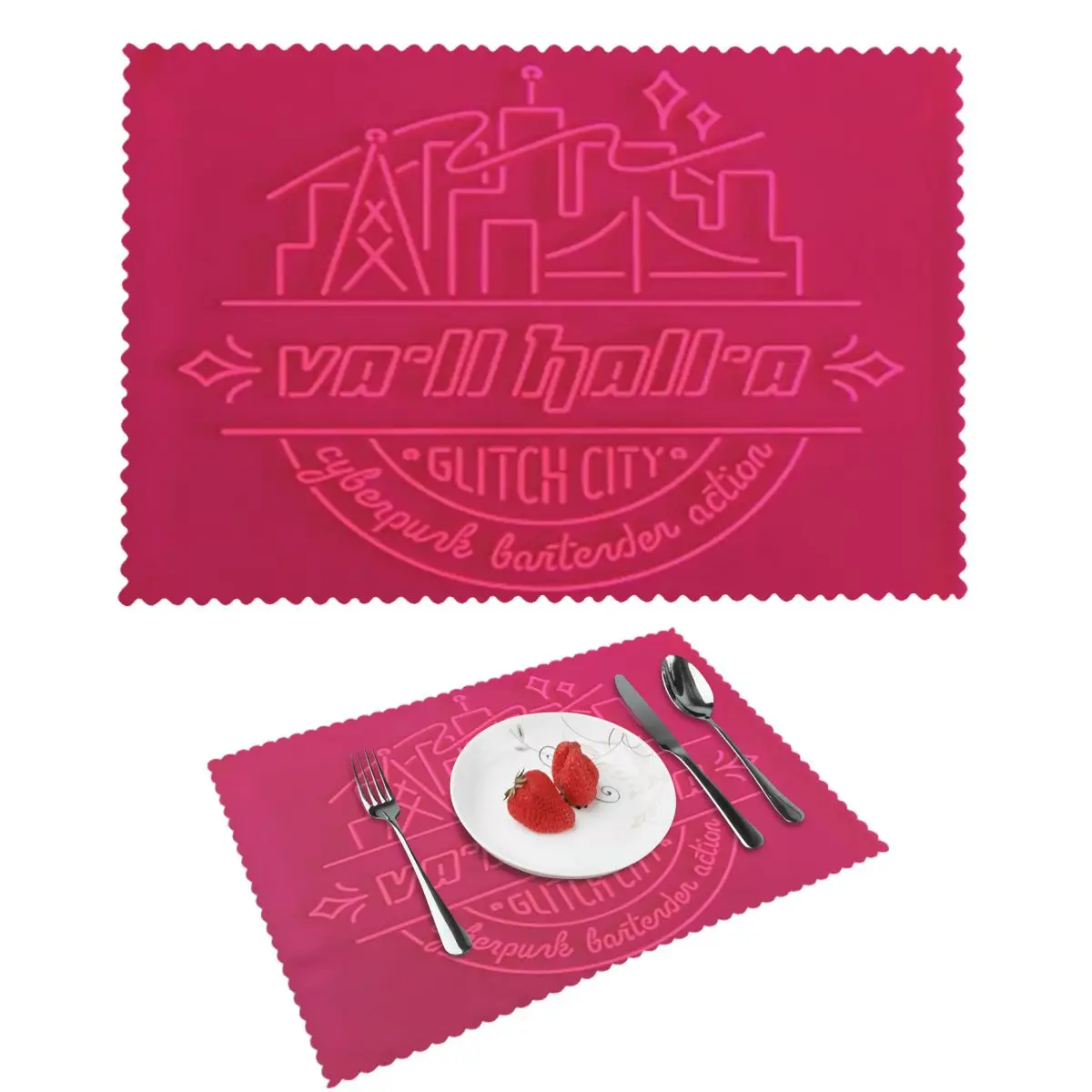 Mantel Individual con Logo de VA-11 Hall-A, tapete de placa resistente al calor para mesa de comedor, posavasos, decoración del hogar, esteras súper absorbentes