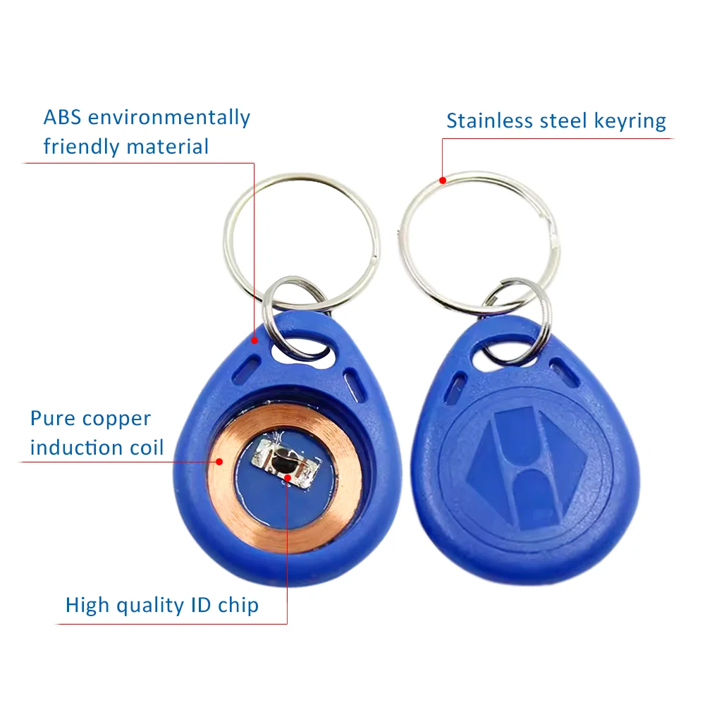 RFID 키 태그 키팝 ID 카드 버클, 125KHz RFID 쓰기 가능, 재기록 가능 복사, 중복 액세스 ID 키 태그, T5577, 10 PCs, 20 PCs, 50 PCs, 100PCs