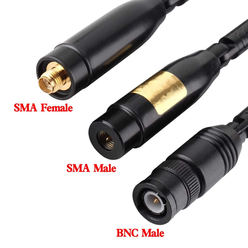 SRH789 Authentic Antenna 136~174 & 400~470Mhz Wide Band Telescopic SMA Female Male BNC HAM Radio Aerial