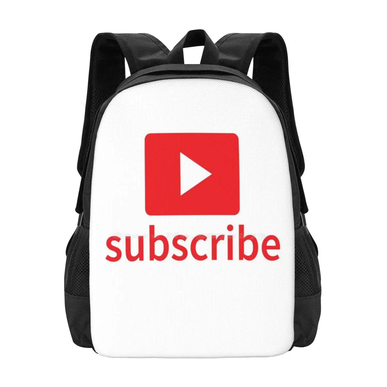 Subscribe Hot Sale Schoolbag Backpack Fashion Bags Subscribe Vloging Vloger Video Channel Play