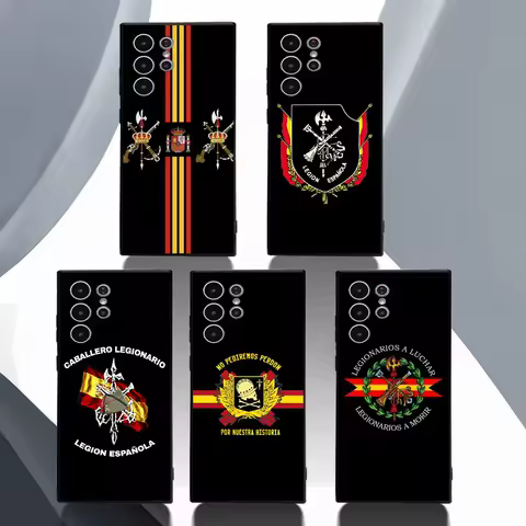 Famous Powerful S-Spanish Legion Phone Case For Samsung Galaxy S25 S24 S22 S23 Ultra S21 S20 Plus 5G Protective Silicone Funda