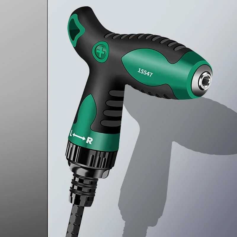2-in-1 T-förmiger Haushalts-Ratschenschraubendreher-Satz mit isoliertem Griff für Elektrikerwerkzeug – Detail 7