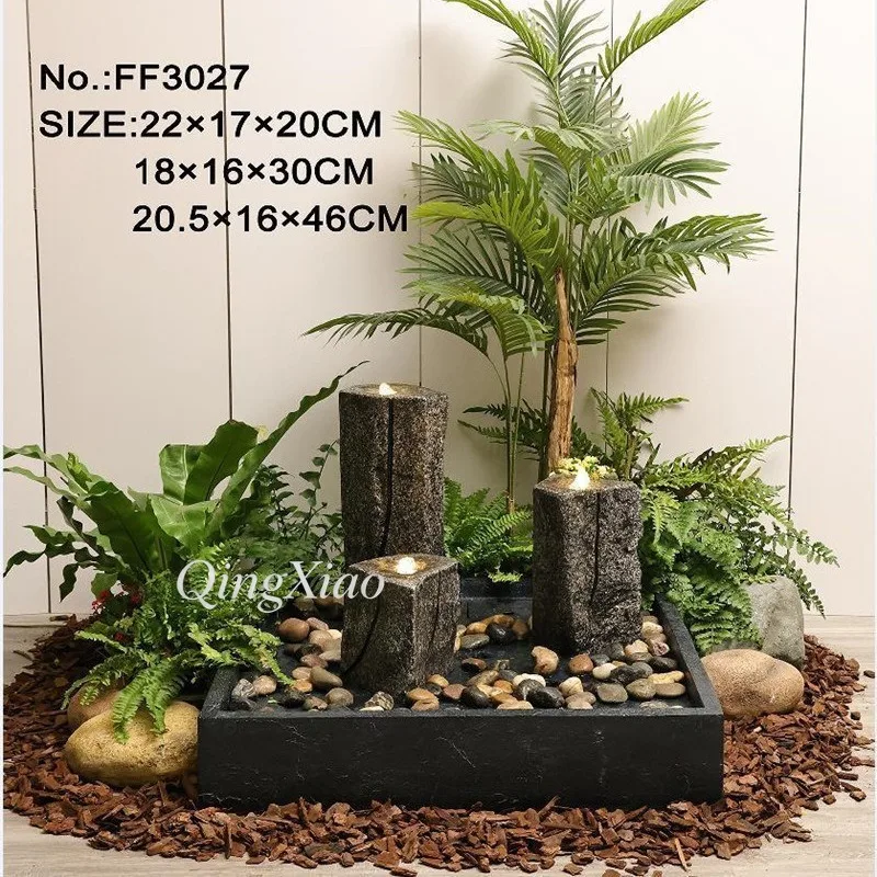 Large European Style Resin Water Wall Fountain Indoor Outdoor Flowing Water Ornament For Garden Home Decoration Beautiful