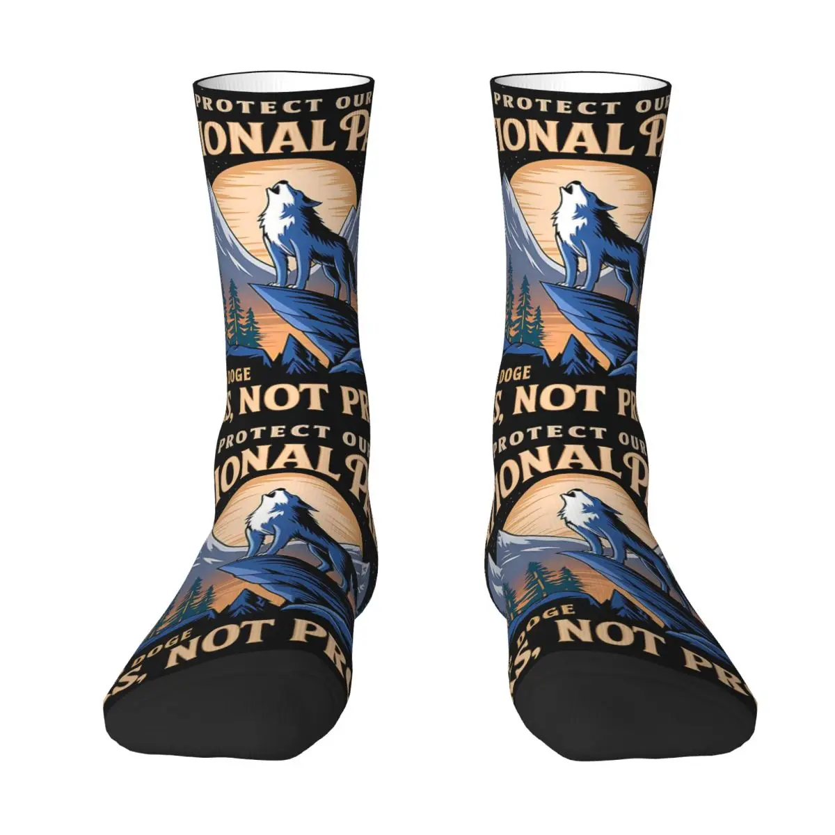 

Protect Our National Parks Defund Doge Socks Harajuku Stockings All Season Long Socks for Man's Woman's Birthday Present