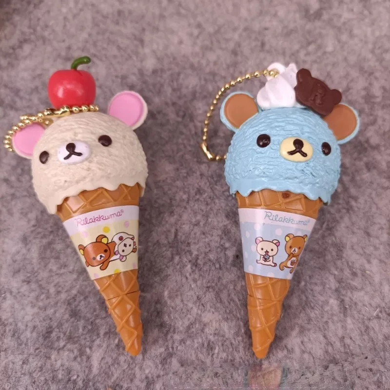 Anime Fiugre Rilakkuma Gelato Orso Bead Carino Kawaii Giocattolo Catena Appesa Borsa Cieca Scatola Giocattolo Modello Decoratoion Ciondolo Regali per Bambini