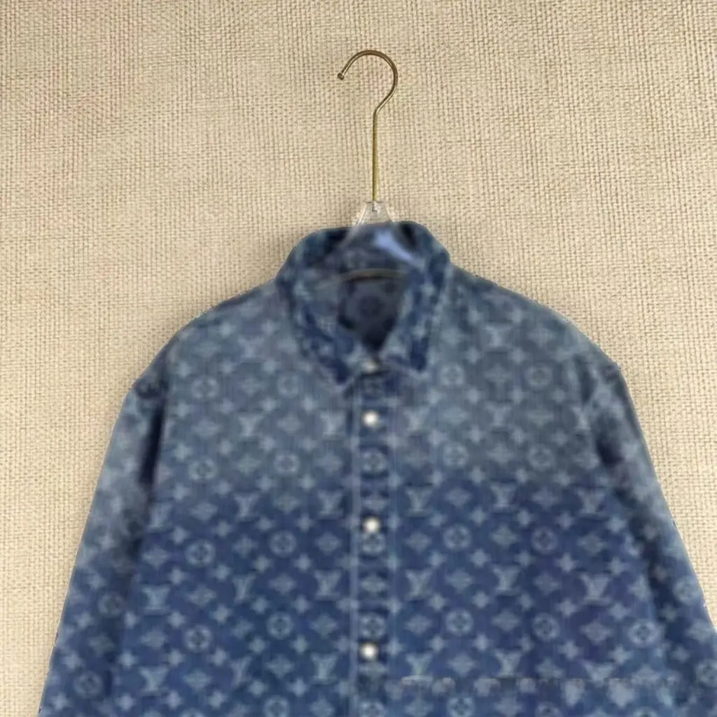 

Early Autumn Fashionable Loose Casual Denim Shirt Jacket Floral Print Versatile Women's Top Outerwear