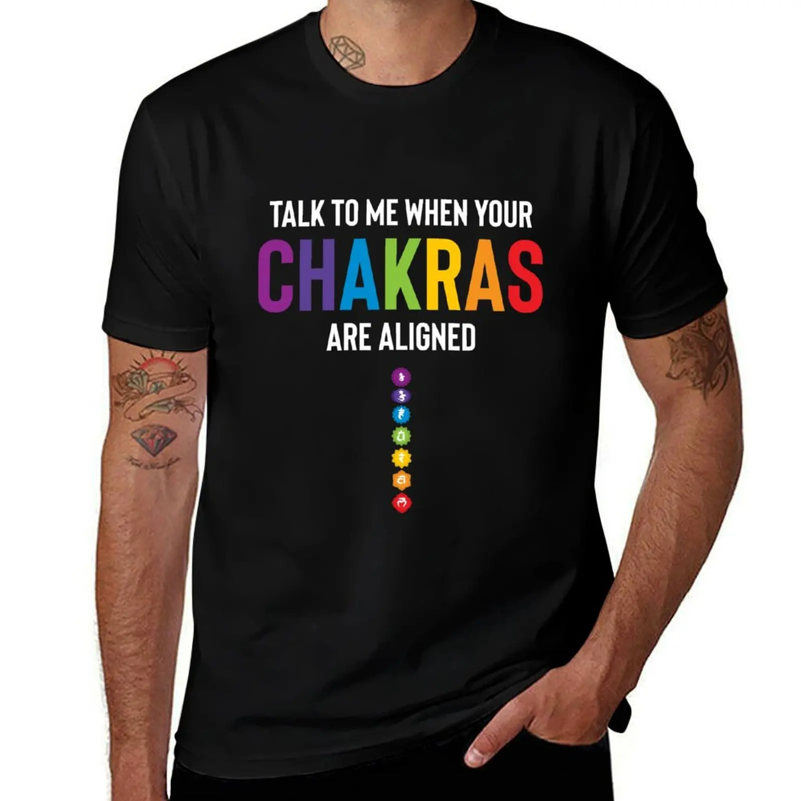 

Talk To Me When Your Chakras Are Aligned Yoga Funny T-Shirt anime clothes sports fans clothing for men