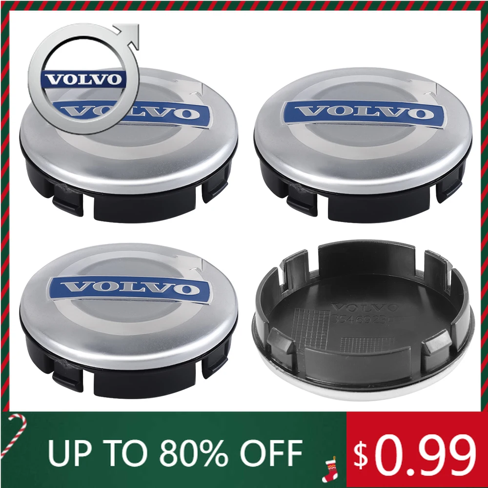

Emblems 4pcs 56/60/64MM Car Wheel Center Caps Hub Badge Covers For For Volvo Rdesign T6 AWD C30 C70 S40 S60 S70 S80 S90 V40 V50