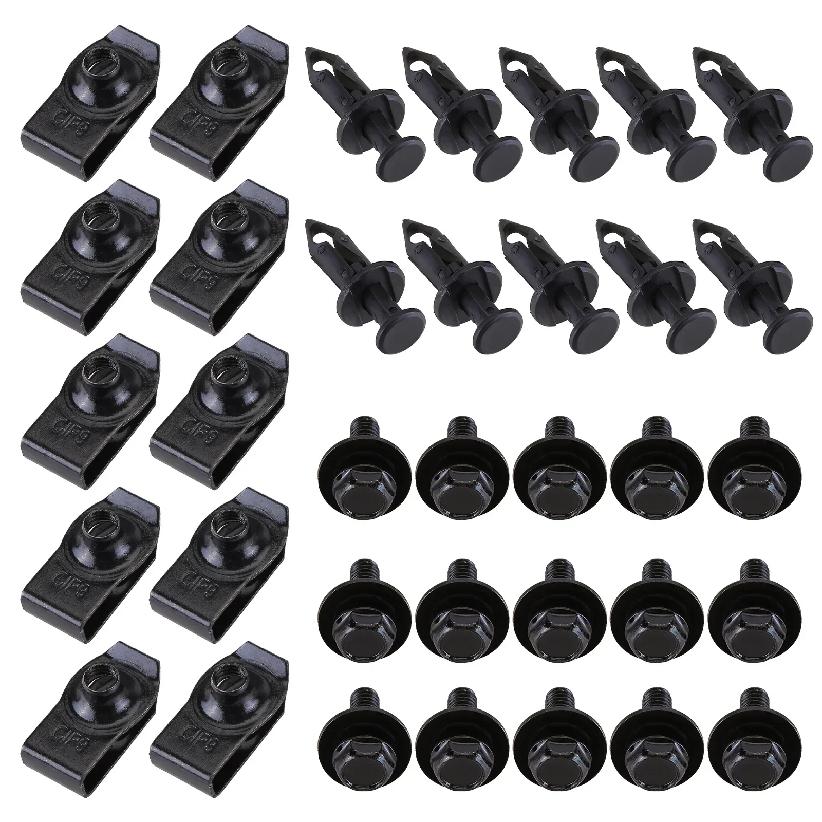 35pcs Body Bolts & U-nut Clip Fastener Engine Under Cover Splash Shield Guard Bumper