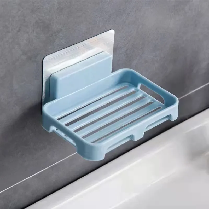 Wall Mounted Soap Dishes Box, Bathroom Shower Soap Holder, Toiletries Organizer, Kitchen Storage Rack, Bathroom Supplies