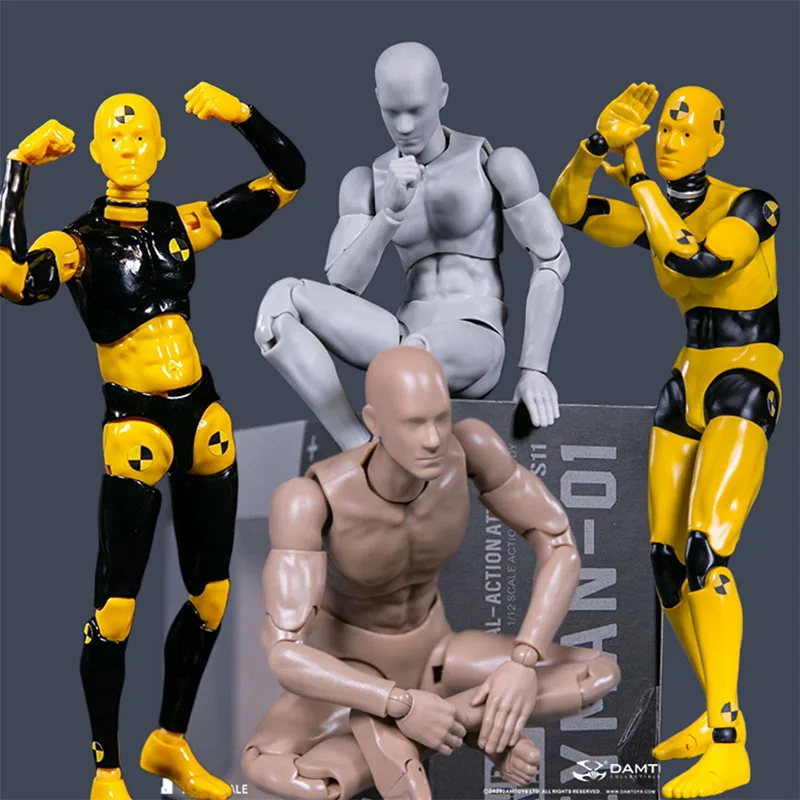 Figura de Acción de Soldado Masculino de 6'' a Escala 1/12, Modelo DPS01 DPS02 DPS10 DPS11, Maniquí de Prueba de Choque Amarillo y Gris