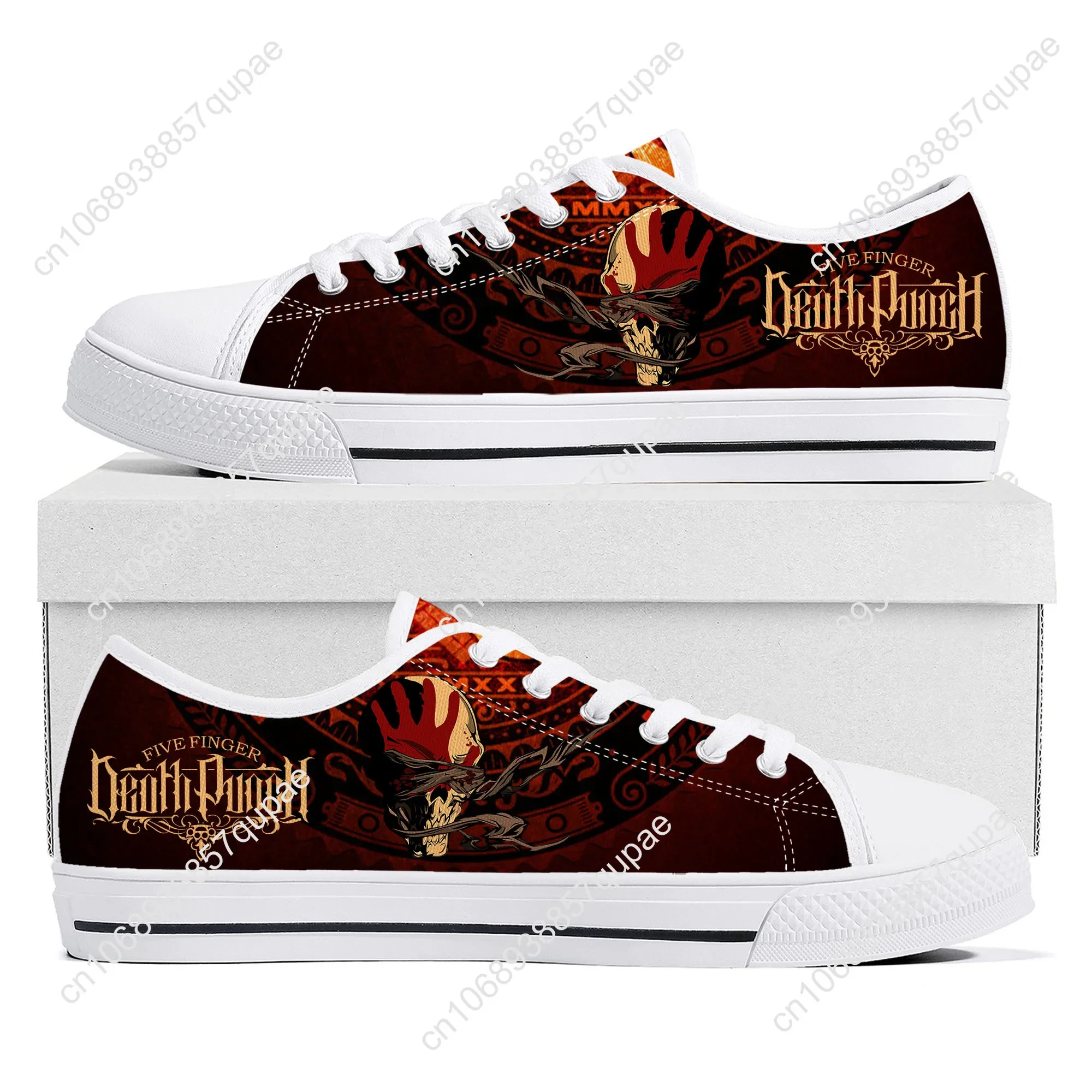 Five Finger Death Punch Band Low Top High Quality Sneakers Mens Womens Teenager Canvas Sneaker Casual Couple Shoes Custom Shoe