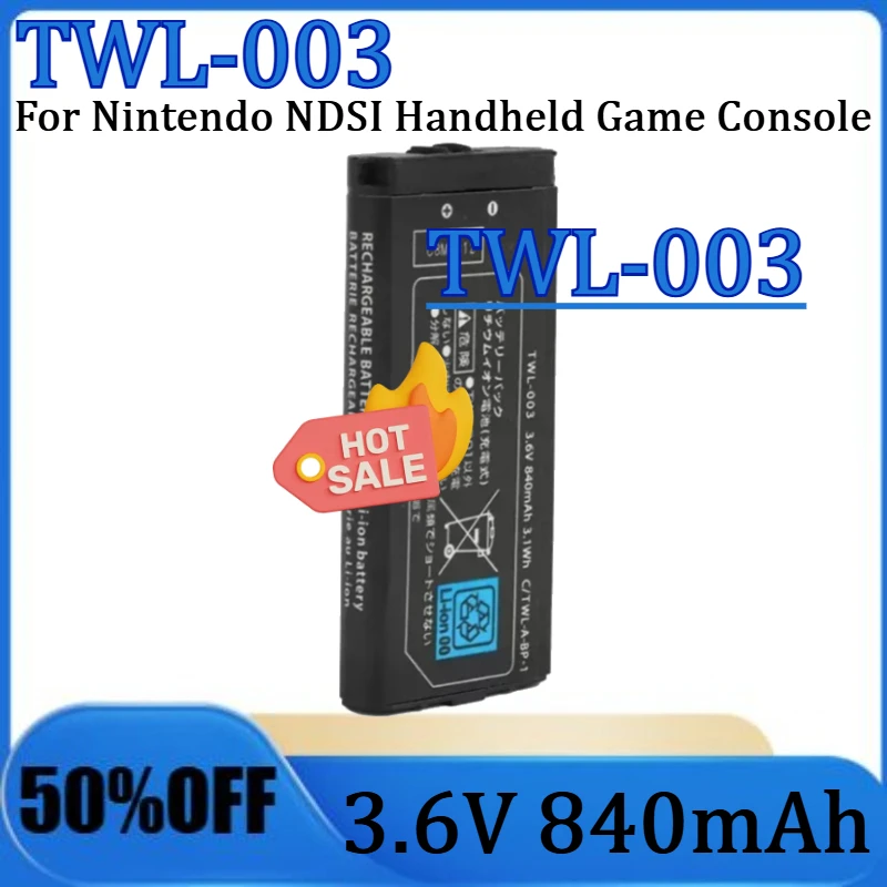 

For Nintendo NDSI Handheld Game Console New TWL-003 3.7V 840mAh High-Quality Rechargeable Batteries TWL-003