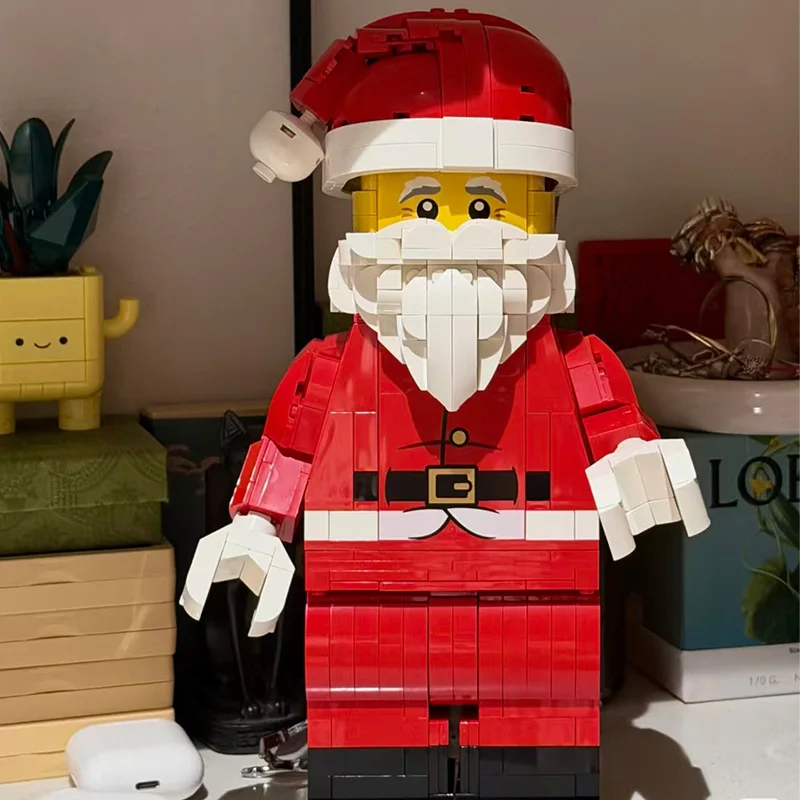 2025 New Arrival Large Santa Claus Assembly Blocks Christmas Decoration Queue Gift Item Holiday Building Toys gifts ﻿