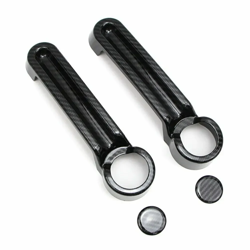 For Jeep Wrangler JK JKU 2007-2018 Liberty Dodge Nitro Car Carbon Fiber Style Exterior Door Handle Moulding Cover Trim Decor