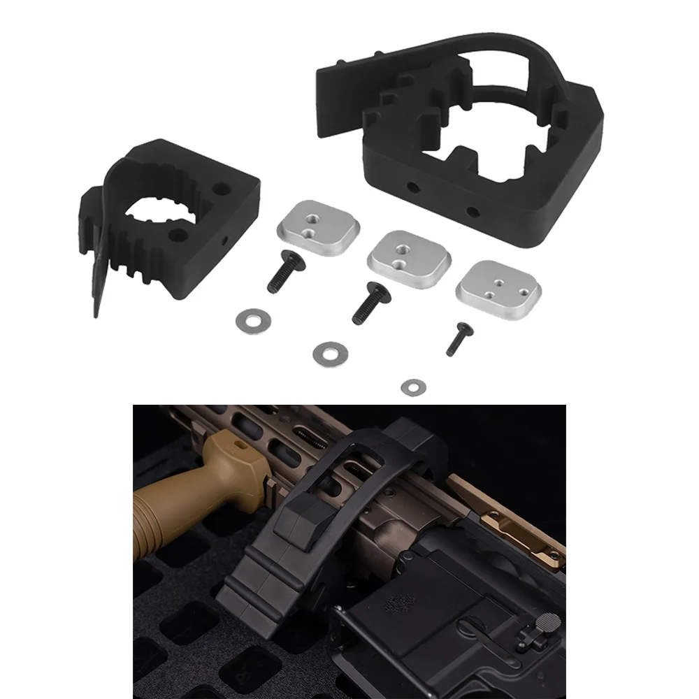 Tactical Rifle Mount Rubber Clamps Vertical Vehicle M4 AR15 Organization Rifle Rack Aluminum Backer Plates For Rigid Molle Panel