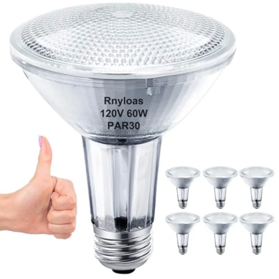 

Par30 Long Neck Halogen Light Bulbs 120V Par30 Flood Light Bulbs Dimmable CS Par30L Halogen Bulb E26 Base 2800K Warm White for